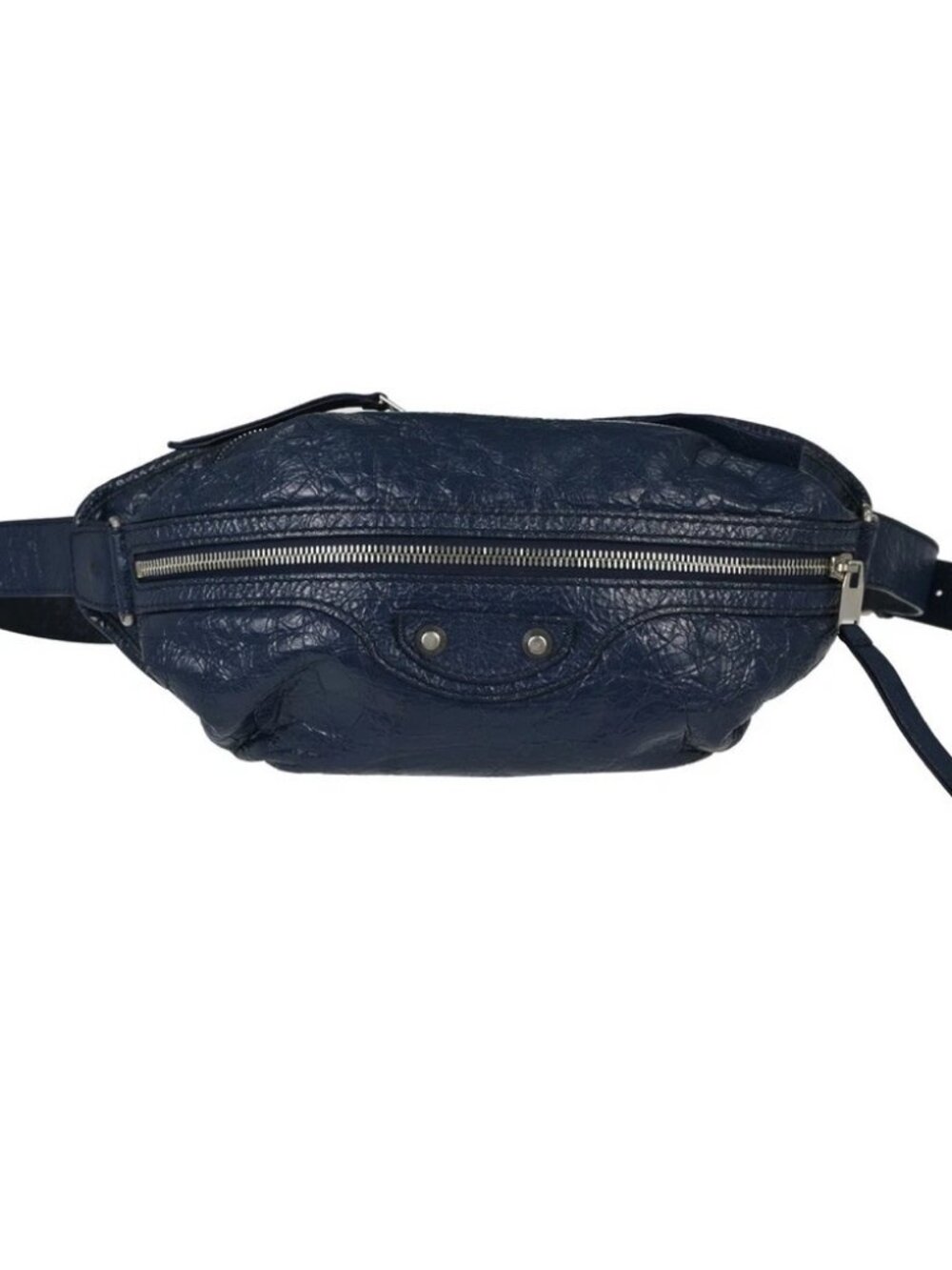 BALENCIAGA Waist Bag Leather Blue